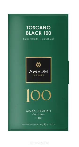 Toscano Black 100 - ciemna czekolada 100% kakao, Amedei 50g