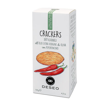 Krakersy z papryczką chili, z oliwą z oliwek extra vergine  120g