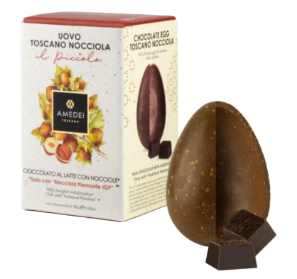 Jajko czekoladowe orzechowo-mleczne z niespodzianką Amedei, 80g