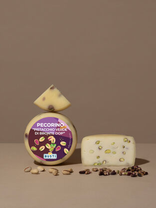 Owczy ser dojrzewający z pistacjami z Bronte DOP, Busti, ok. 310g