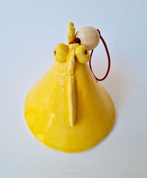 Ceramiczny kogucik dzwoneczek - rękodzieło z Sardynii