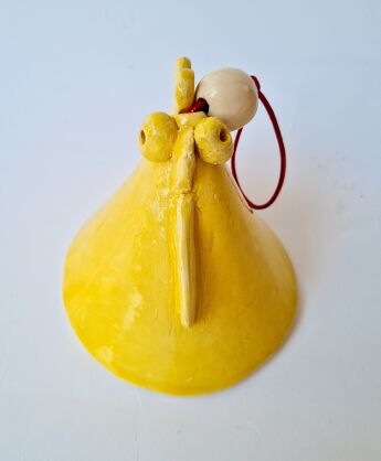 Ceramiczny kogucik dzwoneczek - rękodzieło z Sardynii