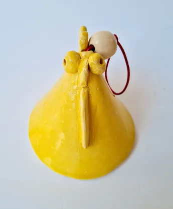 Ceramiczny kogucik dzwoneczek - rękodzieło z Sardynii