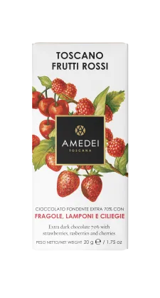 Mini czekolada Frutti Rossi ciemna z owocami, 20g