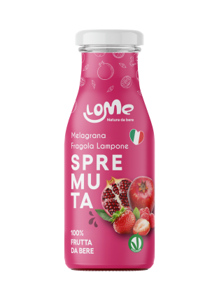 Naturalny sok z granatu z dodatkiem truskawek i malin, wyciskany na zimno, 200ml