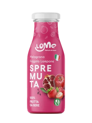 Naturalny sok z granatu z dodatkiem truskawek i malin, wyciskany na zimno, 200ml