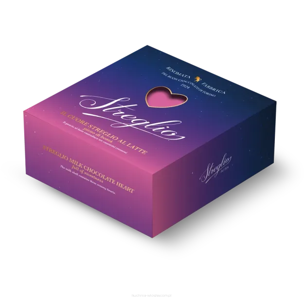 Serce z mlecznej czekolady z czekoladową niespodzianką, 185g, Streglio