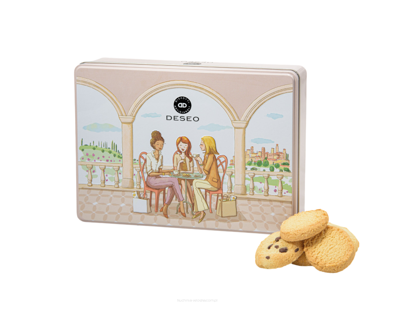 Ciasteczka maślane i czekoladowe w ozdobnej puszce, 240g