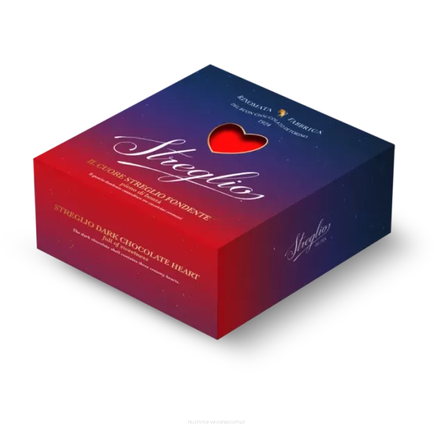 Serce z gorzkiej czekolady z czekoladową niespodzianką, 185g, Streglio