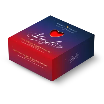 Serce z gorzkiej czekolady z czekoladową niespodzianką, 185g, Streglio