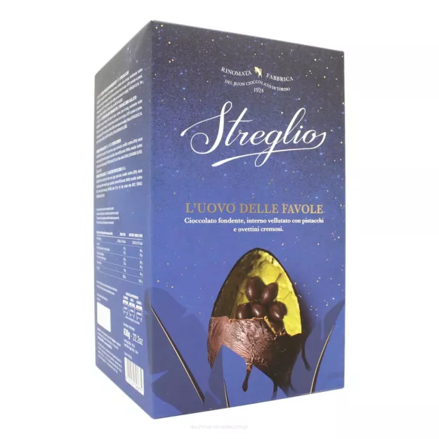 Jajko z gorzkiej czekolady z pistacjami i niespodzianką, Streglio, 630g