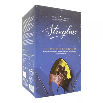 Jajko z gorzkiej czekolady z pistacjami i niespodzianką, Streglio, 630g