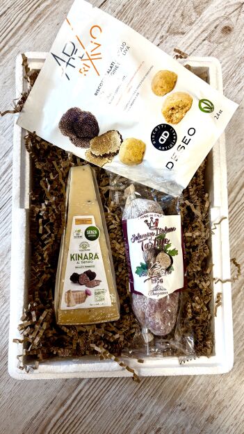 Zestaw  Kinara Truflowa,  ciastka truflowe i salami truflowe