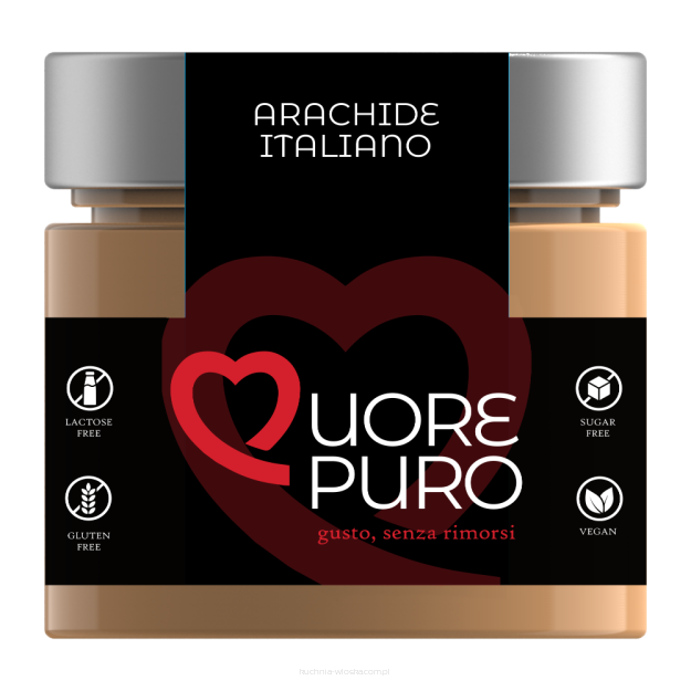 Krem z orzechów arachidowych, bezglutenow, bez cukru, 125g