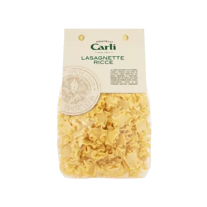 Lasagnette Ricce - liguryjski makaron z semoliny durum, Carli, 500g