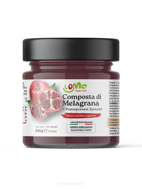 Naturalna konfitura z owoców granatu bez cukru, 240g