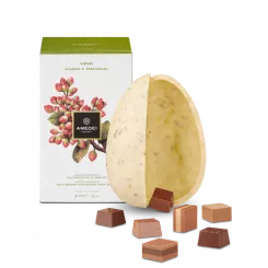 Jajko czekoladowe Amedei Białe z Pistacjami, 400g