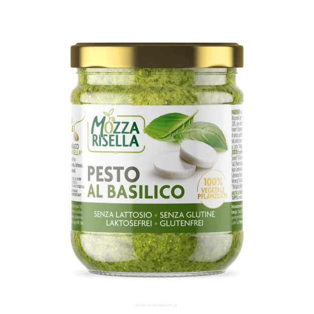 Wegańskie pesto bazyliowe Mozzarisella, 135g