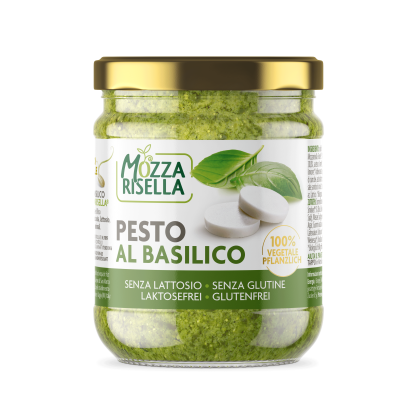 Wegańskie pesto bazyliowe Mozzarisella, 135g