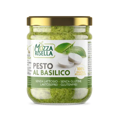 Wegańskie pesto bazyliowe Mozzarisella, 135g