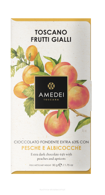 Frutti Gialli - czekolada ciemna 63% z owocami, 50g