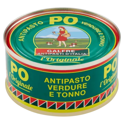 Antipasto PO - piemoncki mix warzyw i tuńczyka w słodko-kwaśnym sosie z pomidorami 120g, Galfre'