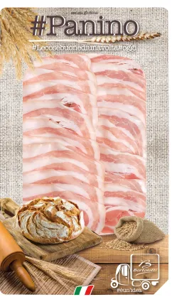 Pancetta stagionata - włoski boczek w plastrach "Panino", 50g