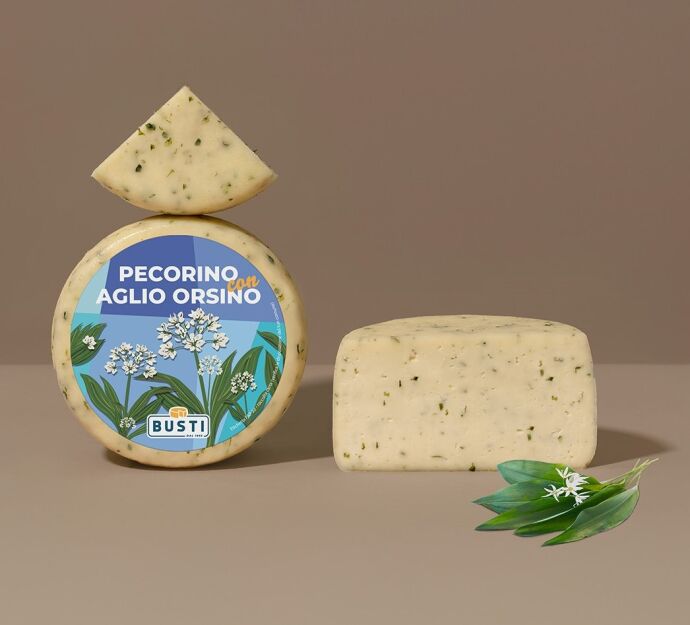 Owczy ser dojrzewający z czosnkiem niedźwiedzim, Busti, ok. 245g