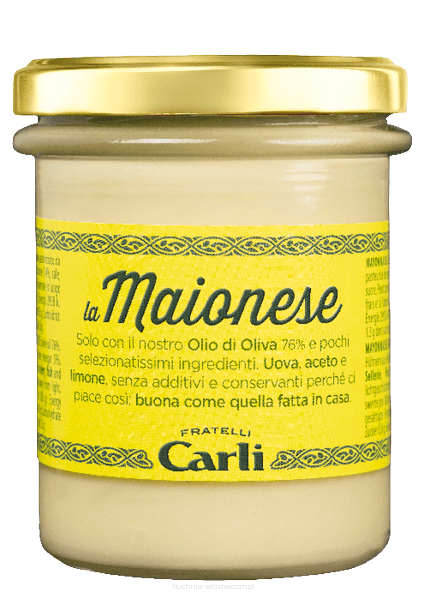 Majonez z oliwą z oliwek i sokiem z cytryny, Carli 160g