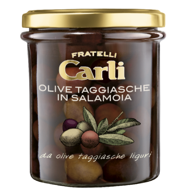 Oliwki odmiany Taggiasche w zalewie, Carli, 170 g