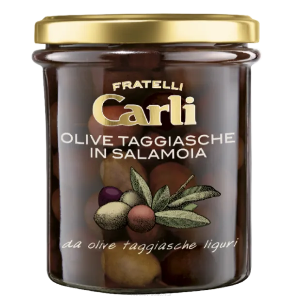 Oliwki odmiany Taggiasche w zalewie, Carli, 170 g