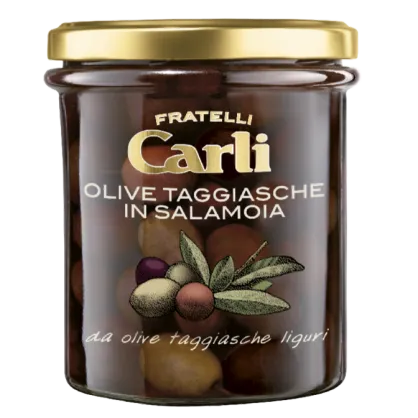 Oliwki odmiany Taggiasche w zalewie, Carli, 170 g