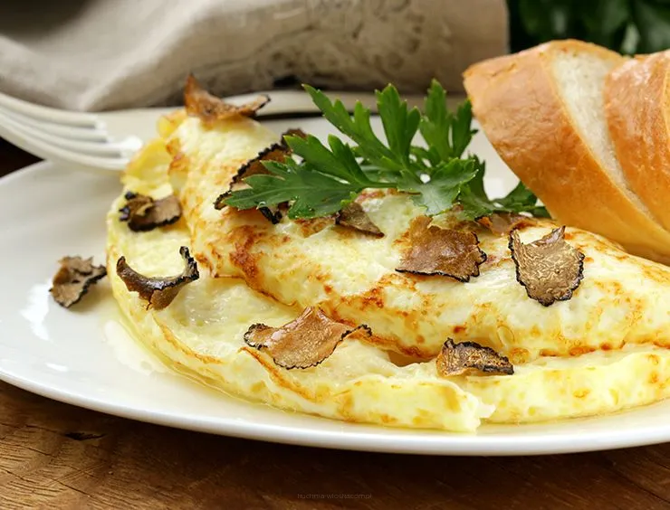 Przepis na omlet z carpaccio z czarnych trufli