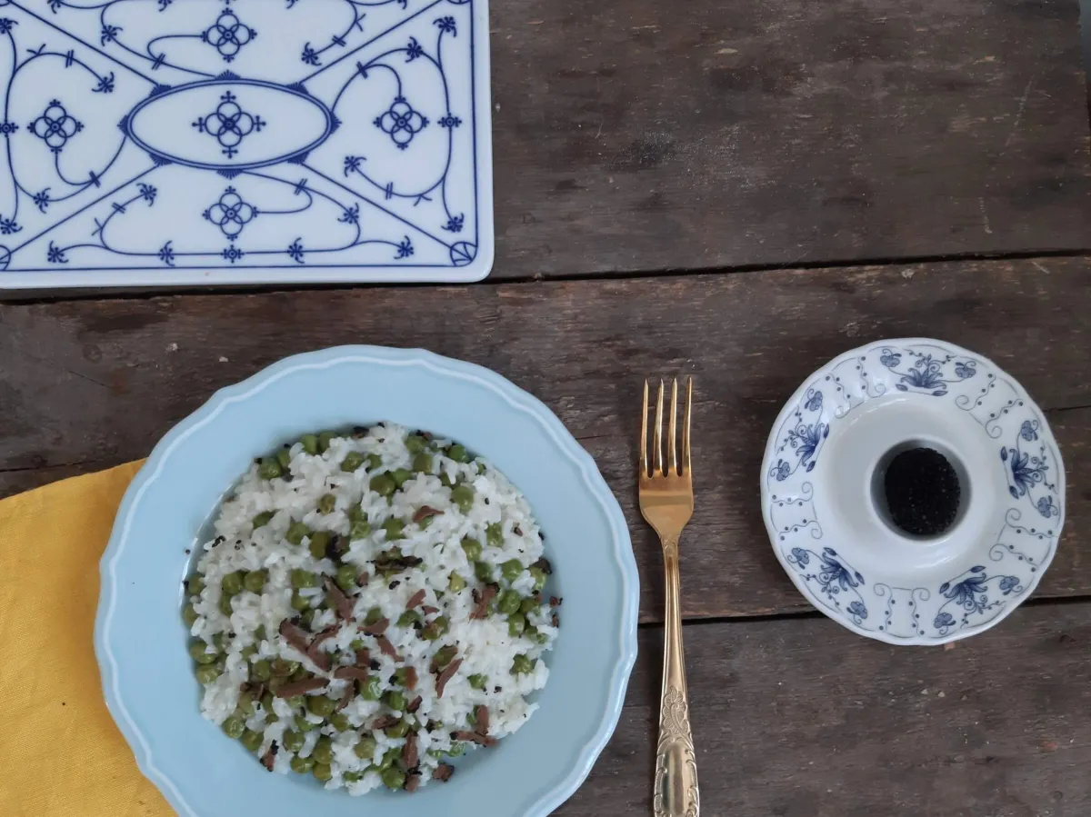 Risotto z groszkiem i truflami